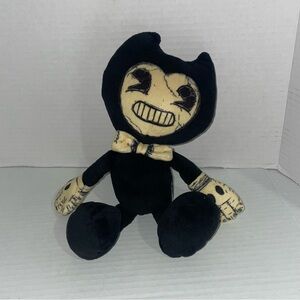 Blendy the ink machine plush.  Black and Cream Cartoon Character Plush Toy